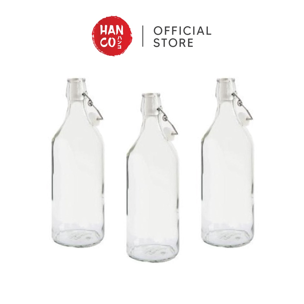 Jual HANCO KORKEN BOTOL 150 ml dengan penutup isi 3 kaca bening BOTOL ...