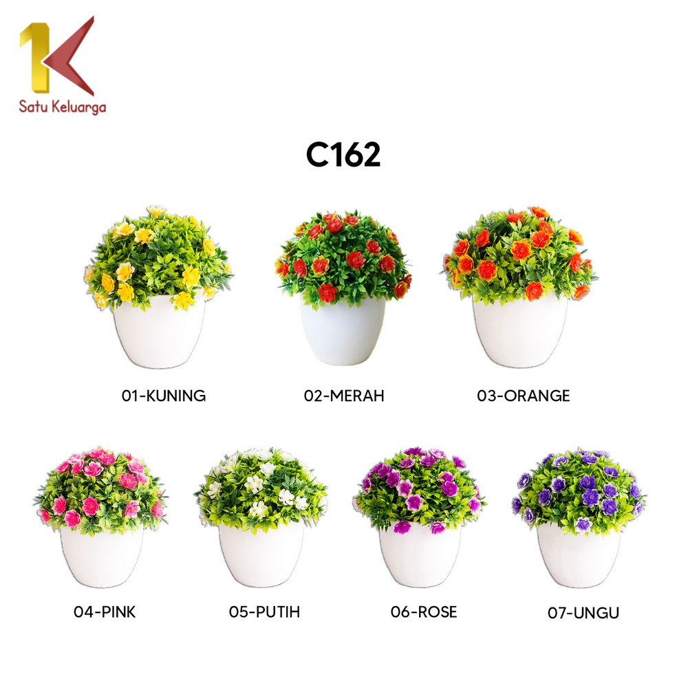 Jual Satu Keluarga Tanaman Bunga Hias Plastik Artificial Flower C35-37