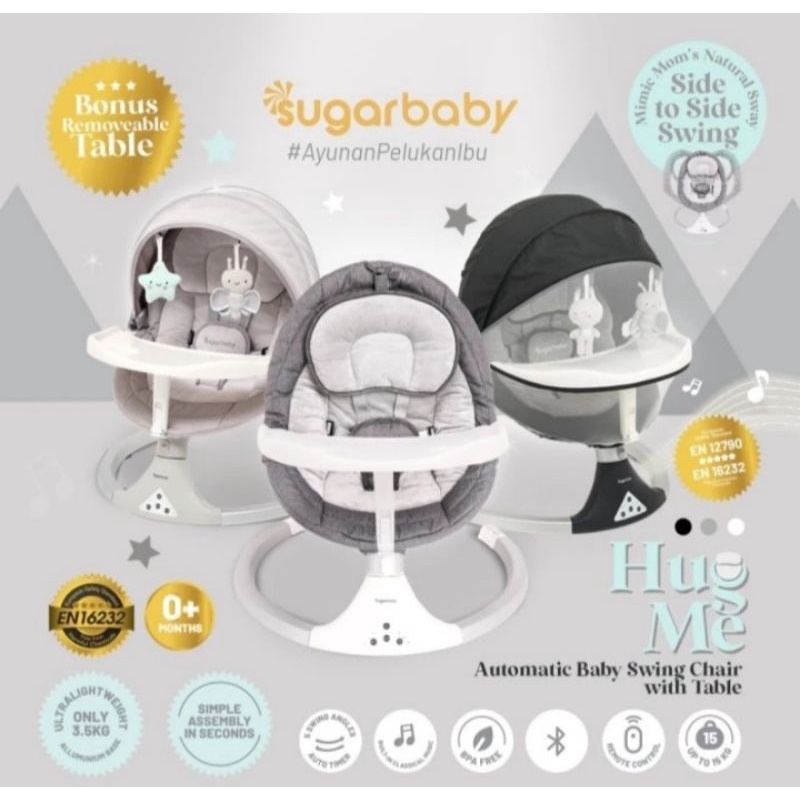Jual Sugar Baby Hug Me Automatic Baby Swing Chair with Table | Shopee ...
