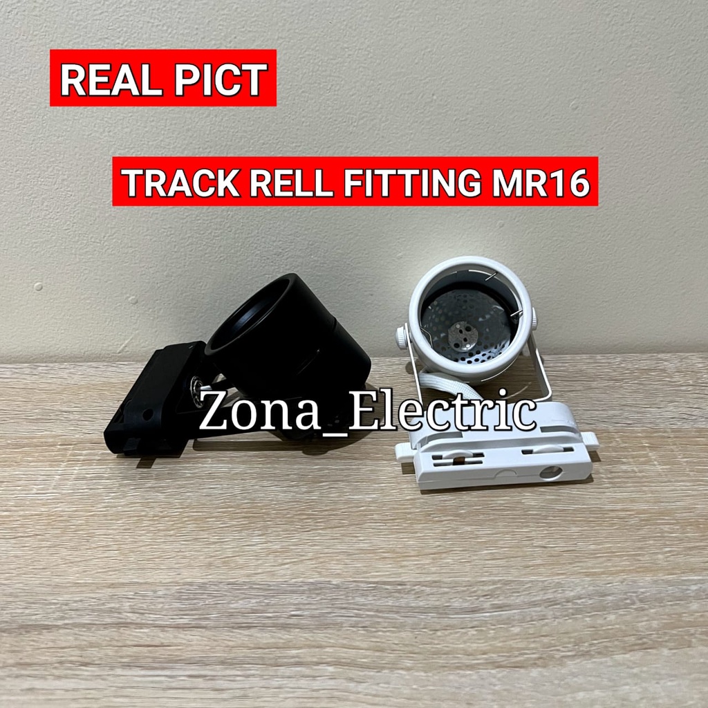 Jual KAP LAMPU SOROT TRACK RELL FITTING MR16 / HOUSING SPOT LIGHT ...