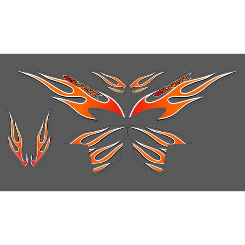 Jual striping sticker vario new 125/150 motif api transparan custame ...