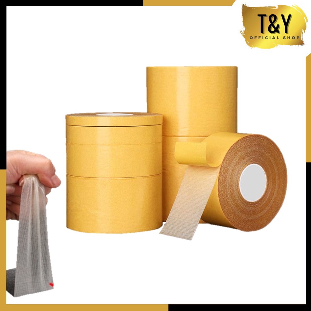 Jual T&Y Double Tape Kuning Super Kuat Tahan Air Isolasi Dua Sisi Cuaca ...