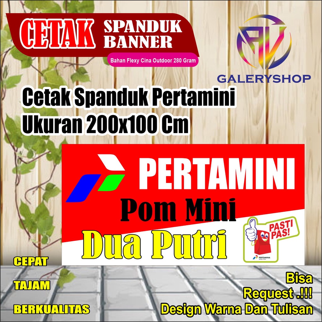 Jual Cetak Spanduk Banner Pertamini,pertalite, Pom Mini, Dll. Ukuran ...