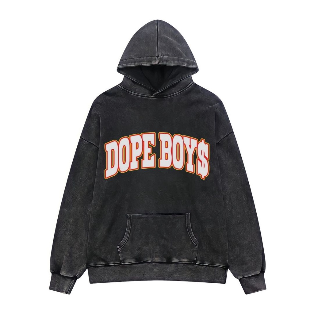 Jual Psycho Crucify "Dope Boys" Stone Wash Oversize Hoodie Washing