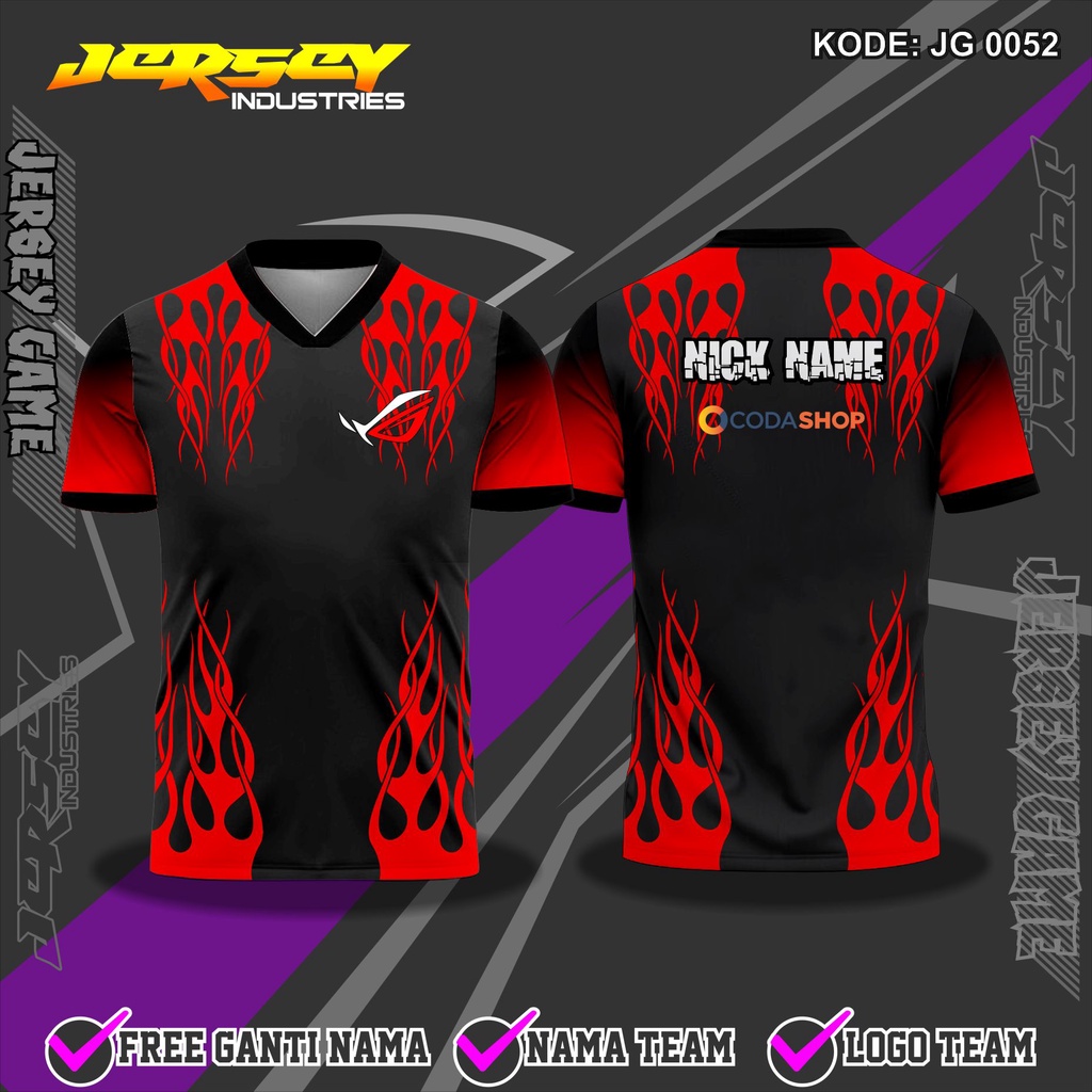 Jual Jersey Game Full Printing, Baju Jersey Team E Sport Desain Terbaru ...