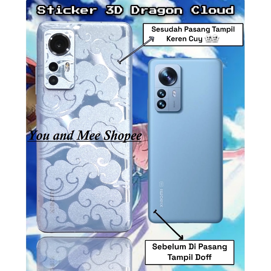 Jual 2023 ! 3D Skin Sticker CLOUD Xiaomi Redmi 13C 12 12C 10 10A 10C A3 ...