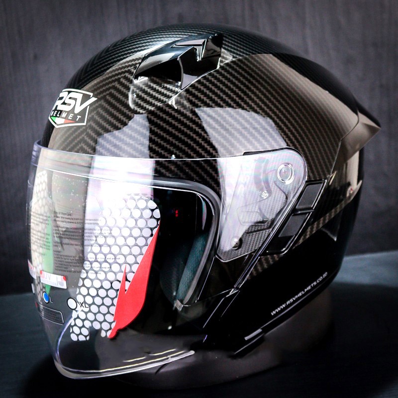 Jual Helm Rsv Sv Solid Carbon Graphic Double Visor Shopee Indonesia