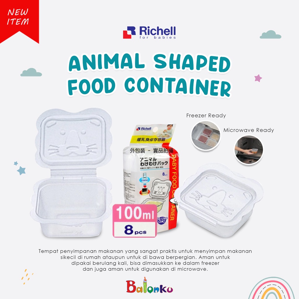 Jual Richell - Animal-Shaped Container Tempat Penyimpanan Makan ...