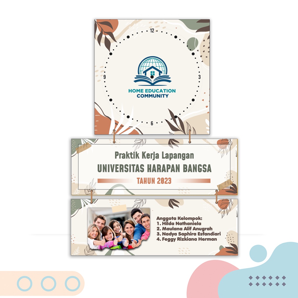 Jual Jam Dinding Custom KKN kampus Jam Dinding PAR Logo Instansi