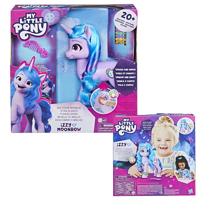 My Little Pony: Make Your Mark Toy See Your Sparkle Izzy Moonbow -- 8-Inch  Pony for Kids that Sings, Speaks, Lights Up - My Little Pony