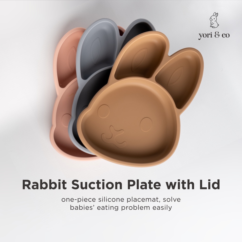 Jual yoriandco | Piring MPASI Bayi dan Anak dengan Tutup Rabbit Suction ...