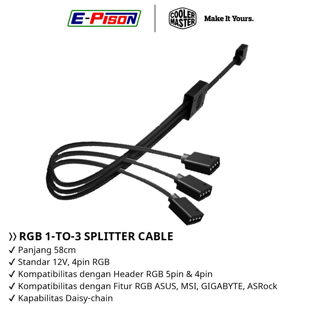 Cooler Master Adressable RGB 1-to-3 Splitter Cable - Pièces