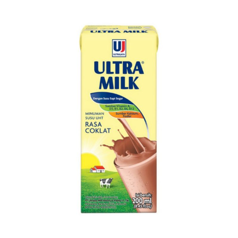 Jual ULTRA MILK Susu UHT Coklat 200 ml | Shopee Indonesia