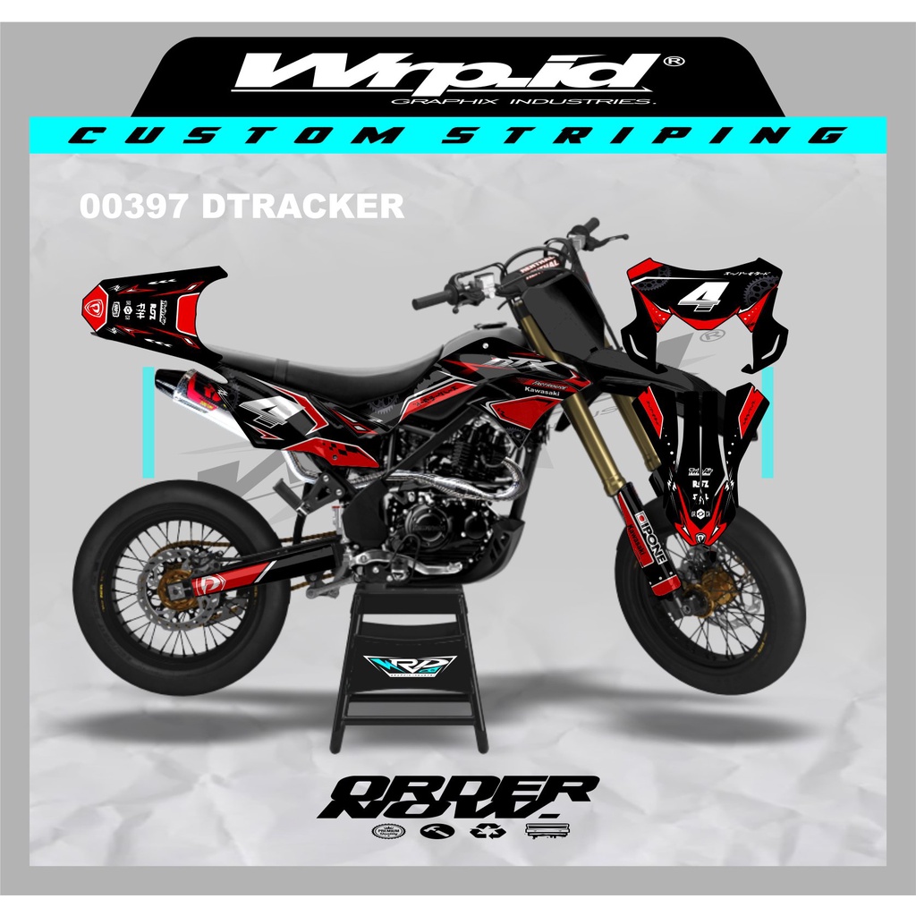 Jual 00397 sticker steriping dan fullbody motor dtrackervmotif garis ...