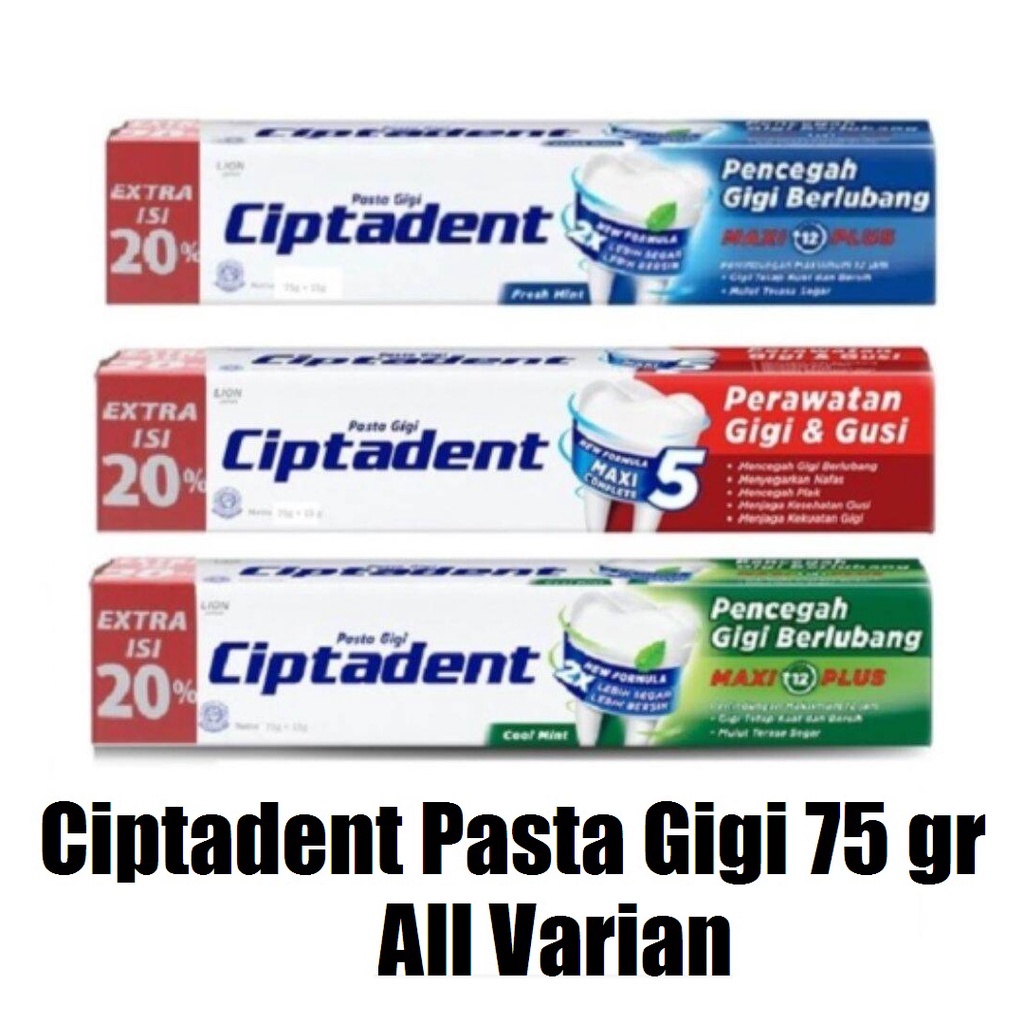 Jual PASTA GIGI CIPTADENT MAXI 12 PLUS COOL MINT PERAWATAN MULUT ODOL