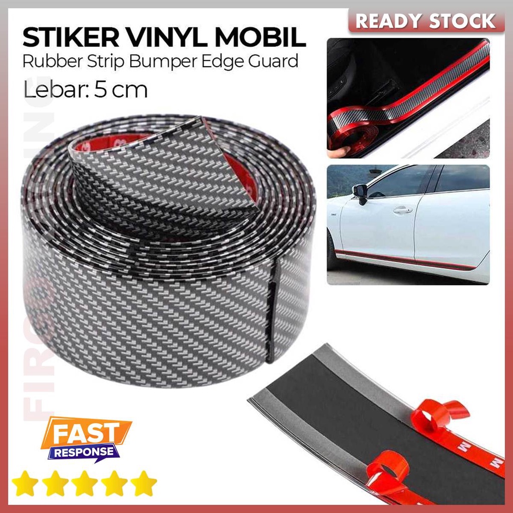 Jual Stiker Vinyl Mobil Rubber Strip Car Bumper Edge Guard 5 x 100 cm