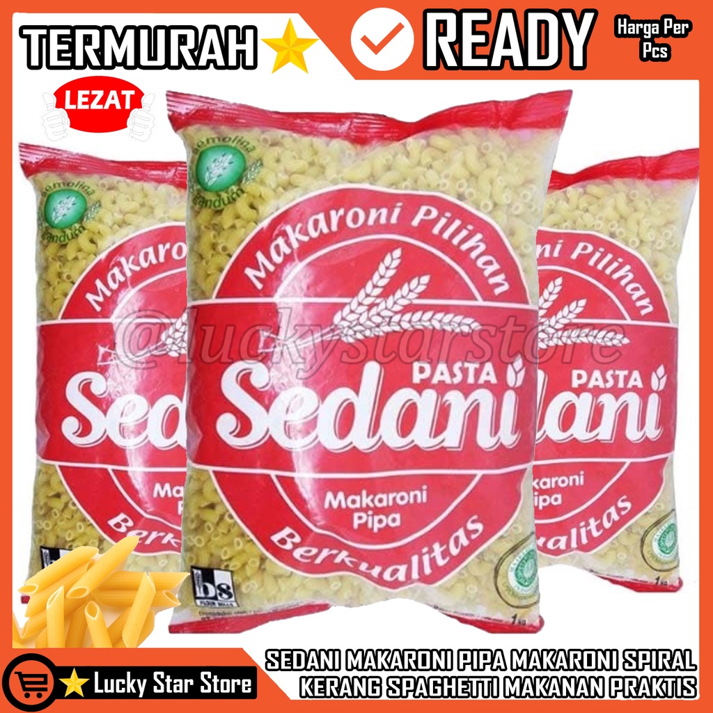 Jual MAKARONI MACARONI PASTA SPIRAL MERK SEDANI 1KG KILO SEKILO BAHAN MAKLOR KEMASAN PRAKTIS