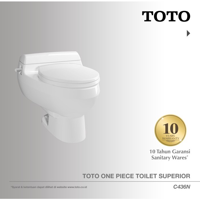 Jual TOTO SUPERIOR 6 L SIPHON-VORTEX FLUSH / KLOSET DUDUK C436N/436 ...