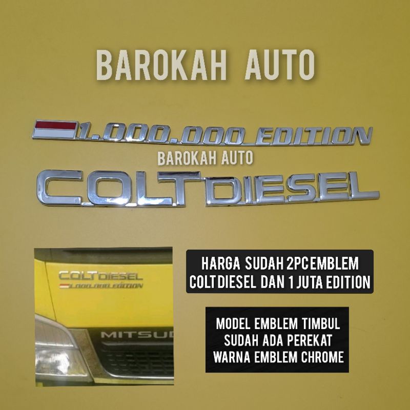 Jual logo mobil emblem 1 juta edition dan colt diesel harga sudah 2pc ...