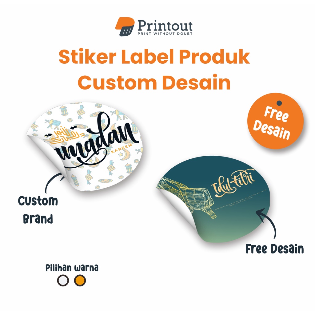 Jual PRINTOUT CUSTOM STICKER LABEL VINLY A3 DAN CHROMO KEMASAN PRODUK OLSHOP MAKANAN DAN