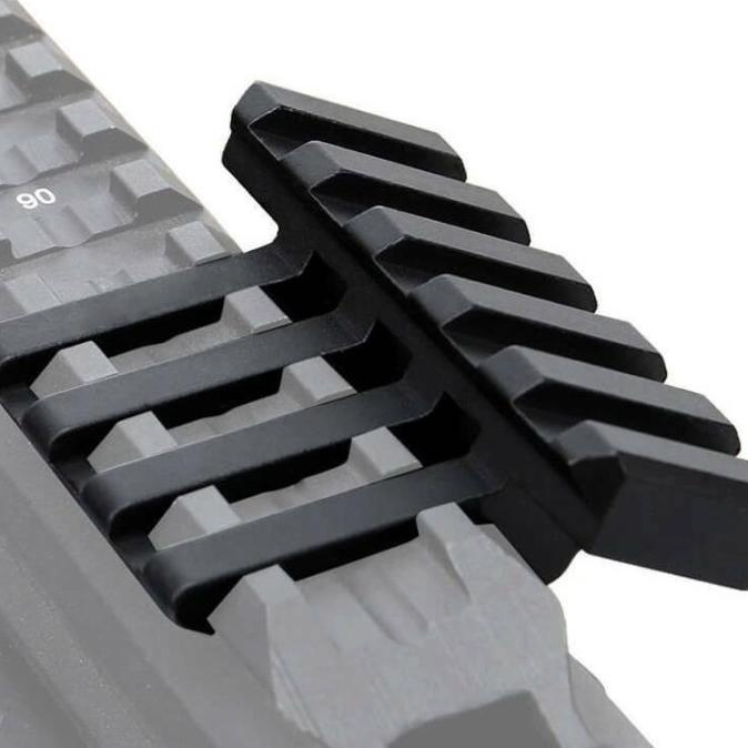 Guida Offset 45° 4 Slot Per Ottica, Montaggio Su Binario Picatinny 20 Mm, Nero, Sinairsoft