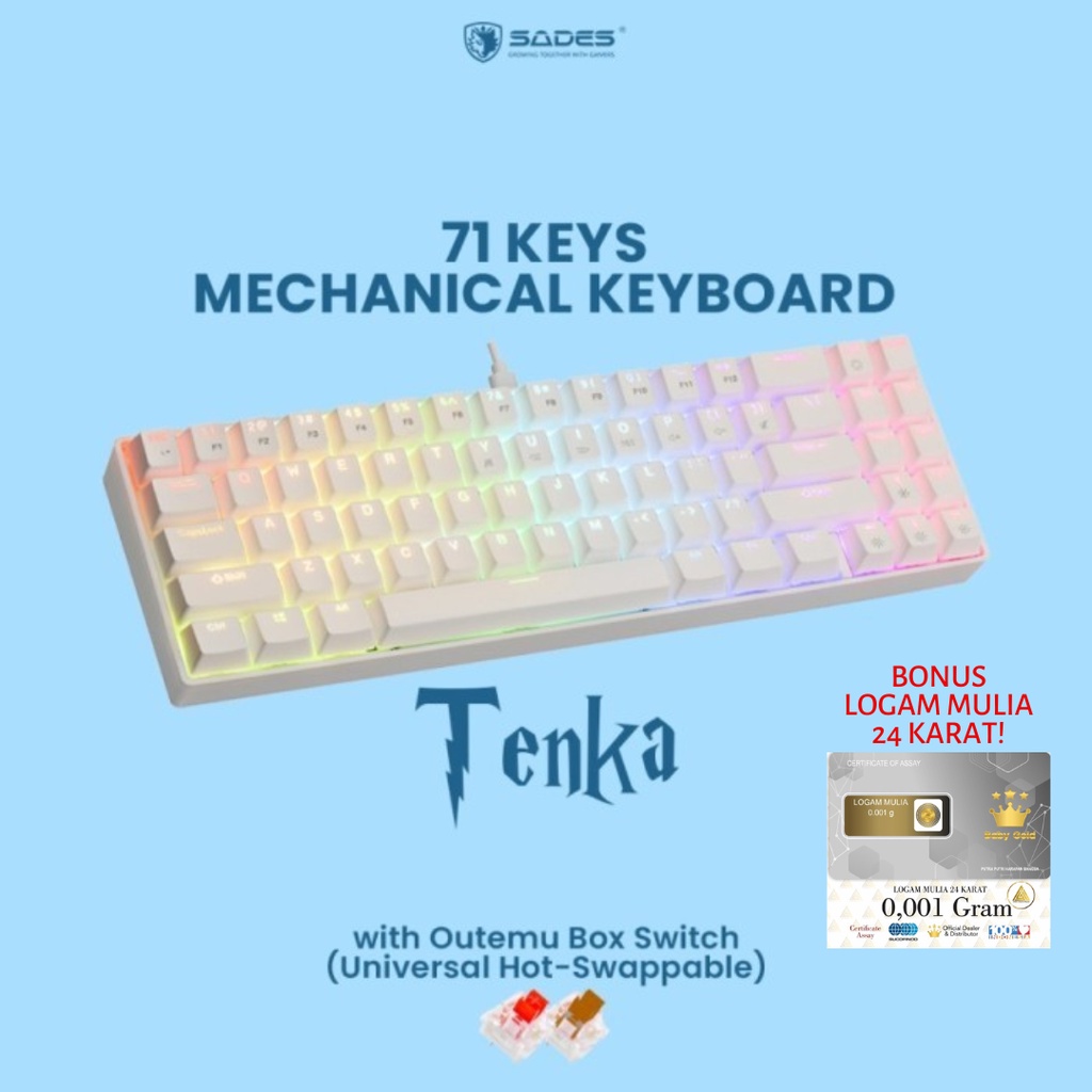 Jual Keyboard Gaming Mechanical Sades Tenka Outemu Universal