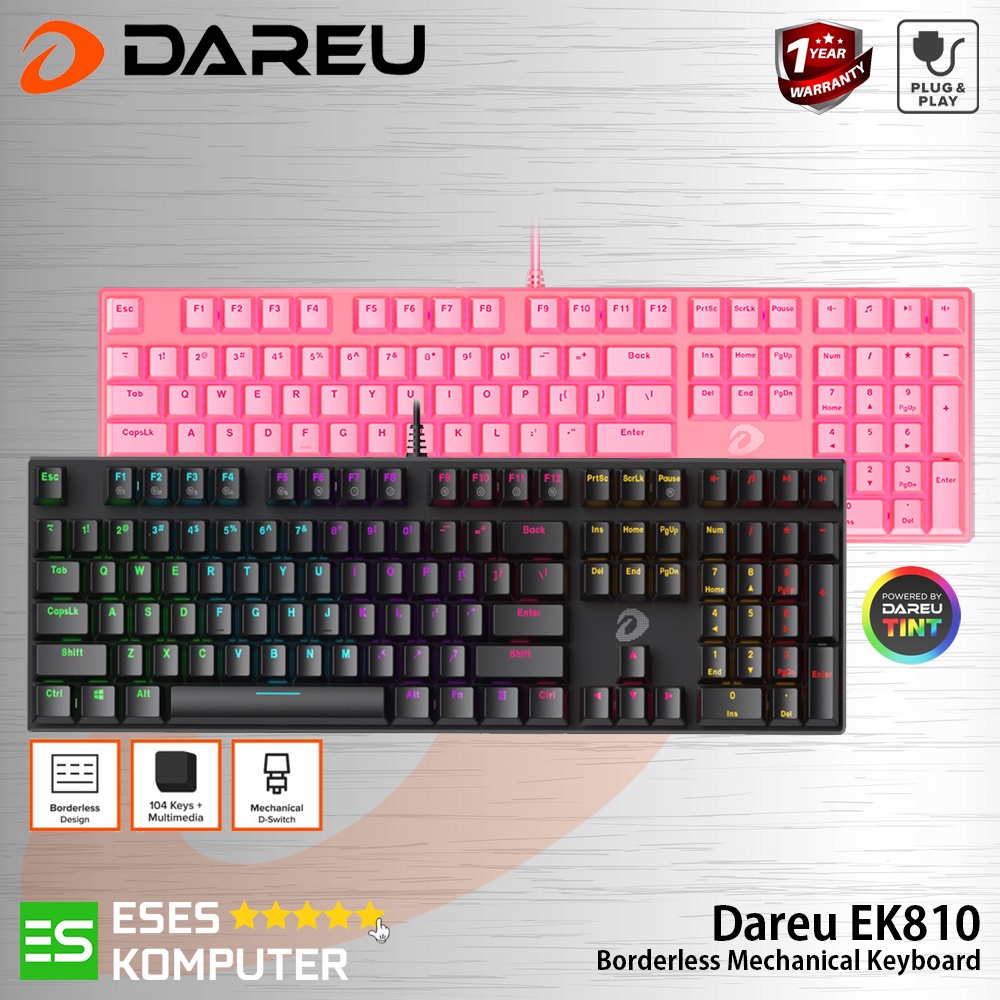 Jual Keyboard Dareu EK810 EK-810 RGB | Mechanical Keyboard Gaming ...