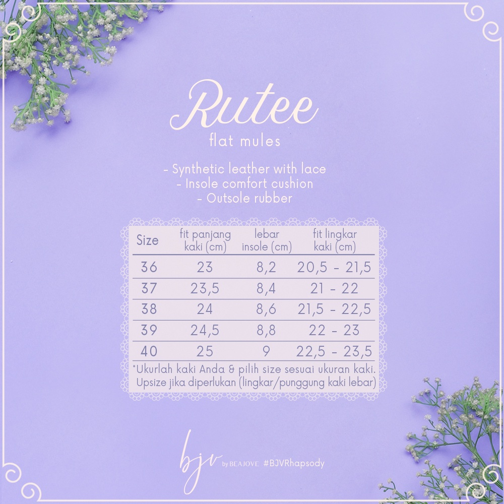 Jual RUTEE Flat Mules - BJV by Beajove | Shopee Indonesia