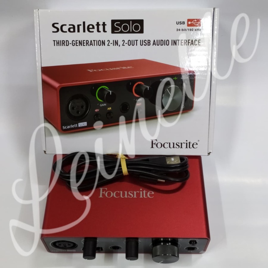 Jual Focusrite Scarlett Solo 3rd Gen Audio Interface Soundcard ...