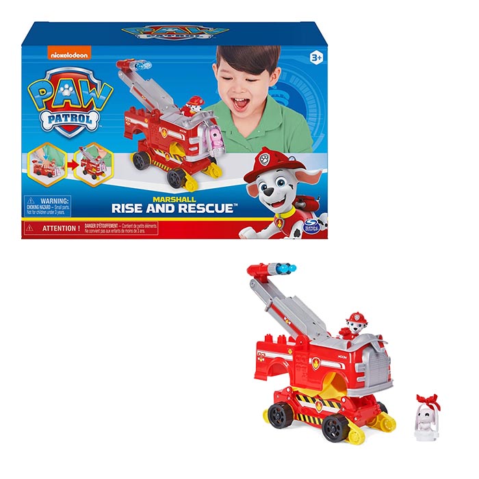 Jual Paw Patrol Marshall Rise and Rescue Transforming Toy Car Open ...