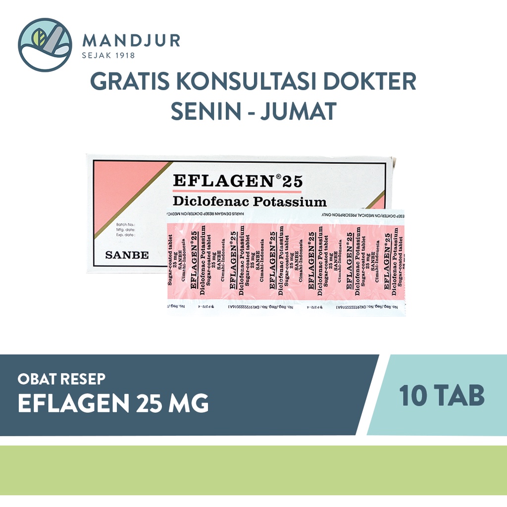 Jual Eflagen 25 Mg 10 Tablet Shopee Indonesia