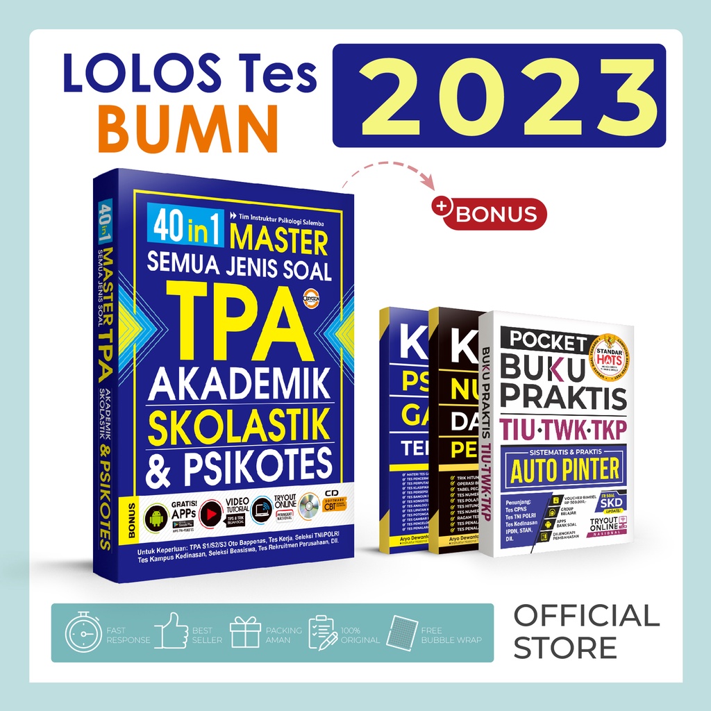 Jual Buku Tpa And Tes Bumn 2023 Buku 40 In 1 Master Semua Jenis Soal