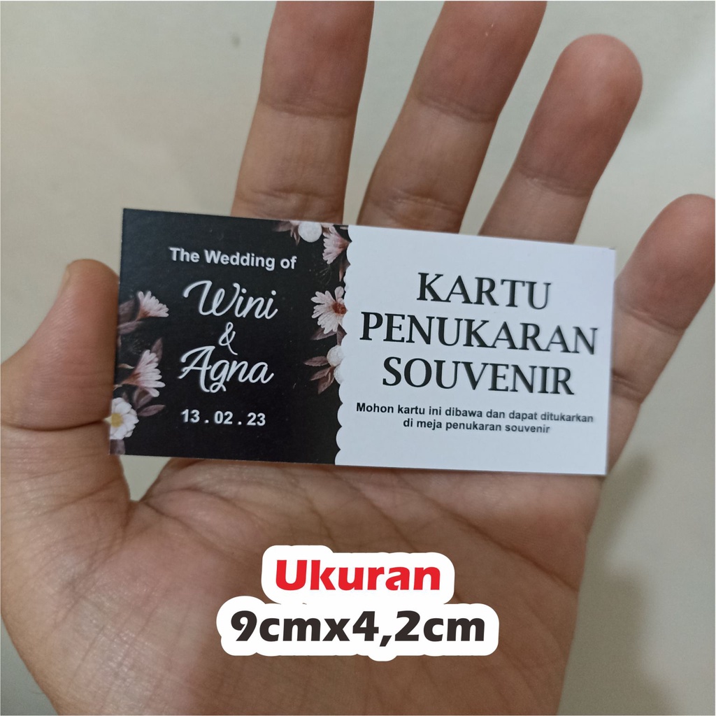 Jual Kartu Penukaran Souvenir Pernikahan Kupon Souvenir 014c Pl Shopee Indonesia