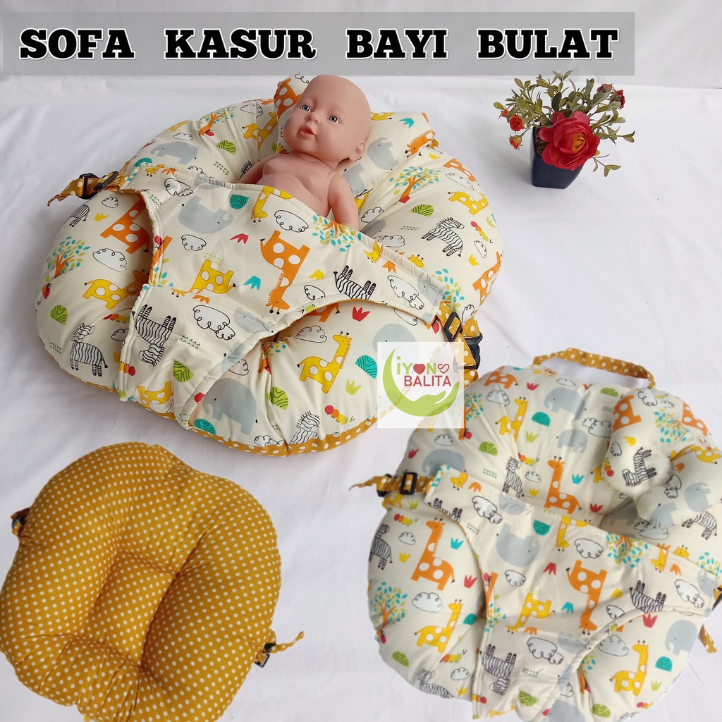 Jual Sofa Kasur Bulat Bayi Premium Dilengkapi Dengan Sabuk Pengaman