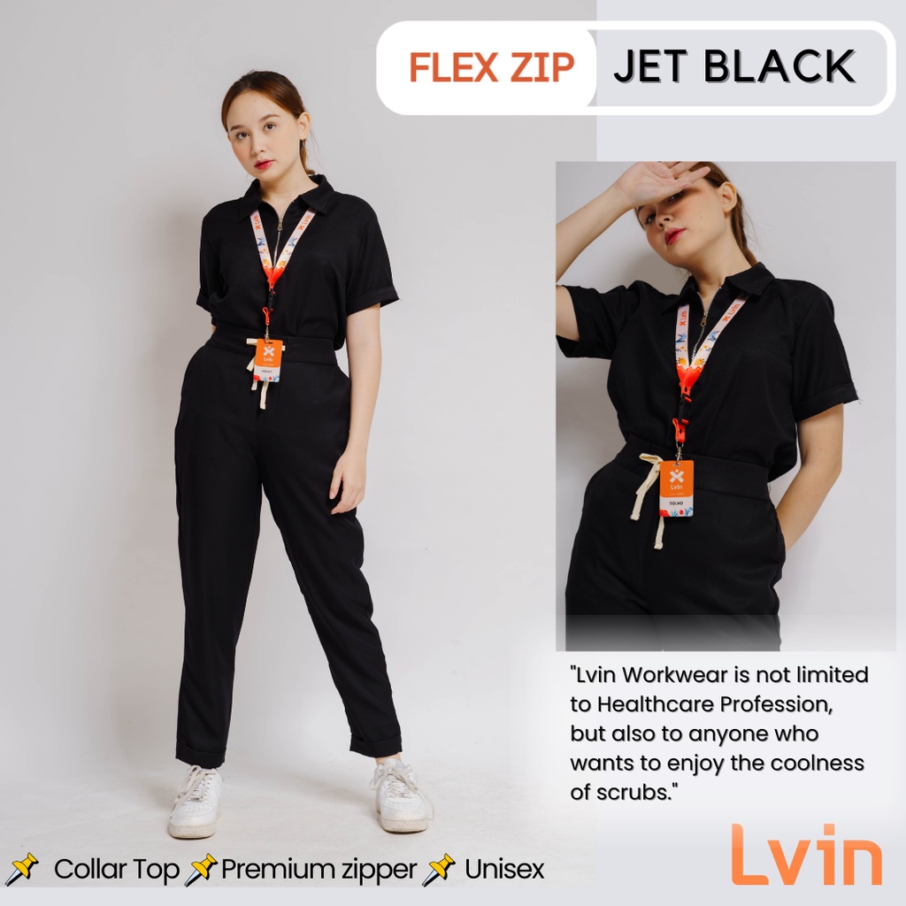 Jual Lvin Flex Fit Zipper Baju Oka Baju Jaga Set Baju Celana