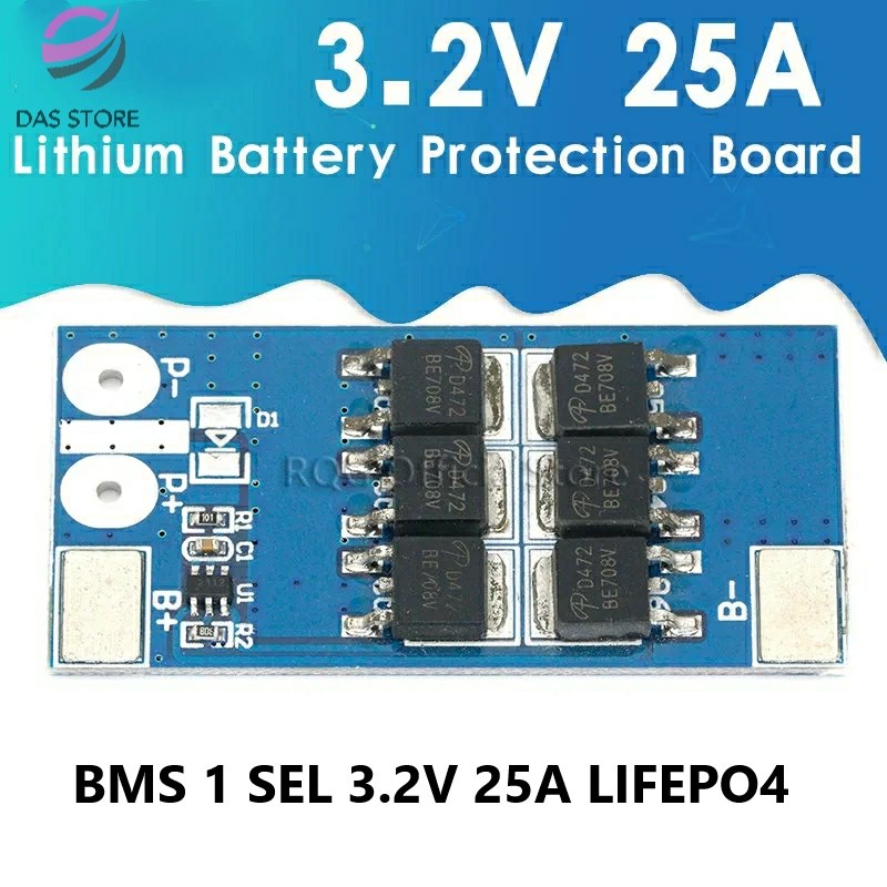 Jual BMS 1S 3.2v 25A LifePo4 Charger Baterai modul pengaman lithium ...