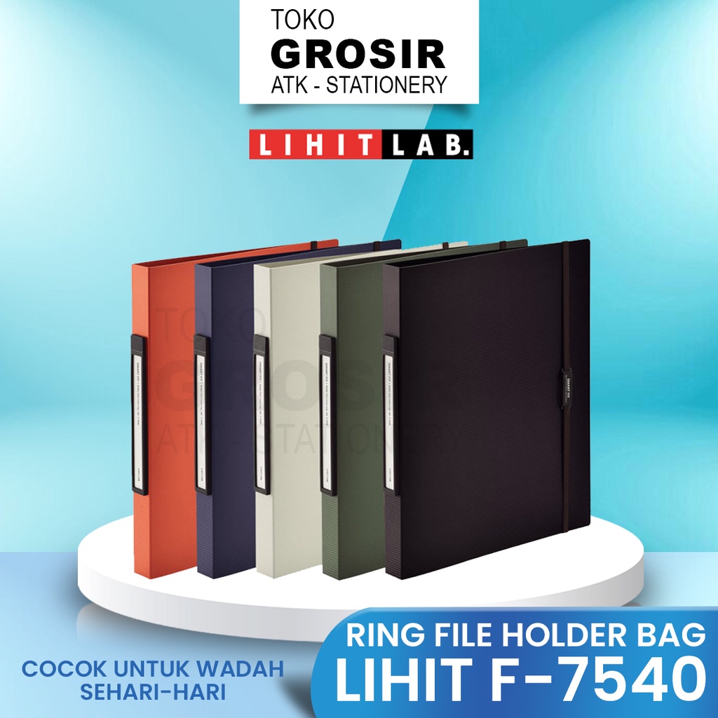 Lihit Lab Ring File A4S - 2-Hole Vertical Binder For Documents, White