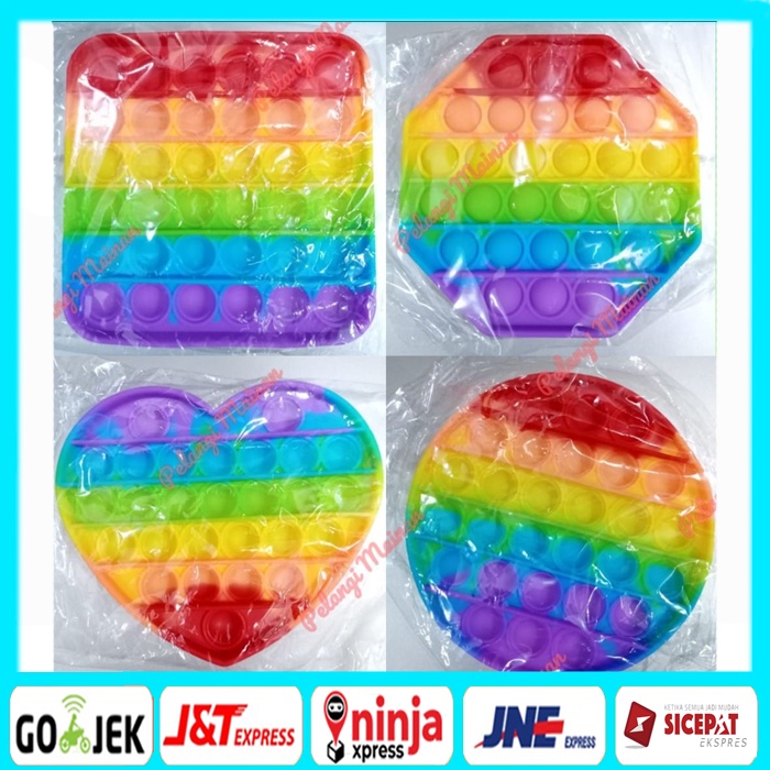 Jual [UKURAN 12 CM] POP IT RAINBOW / MAINAN ANAK / FIDGET TOY / POP ITS ...