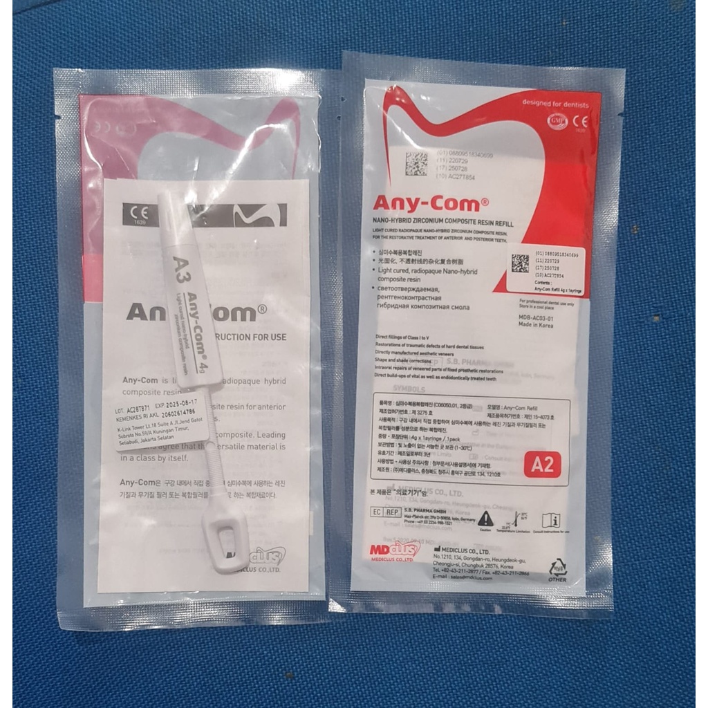 Jual Bahan Tambal Gigi /Merk.Any-com/Nano Hybrid Zirconium Composite ...