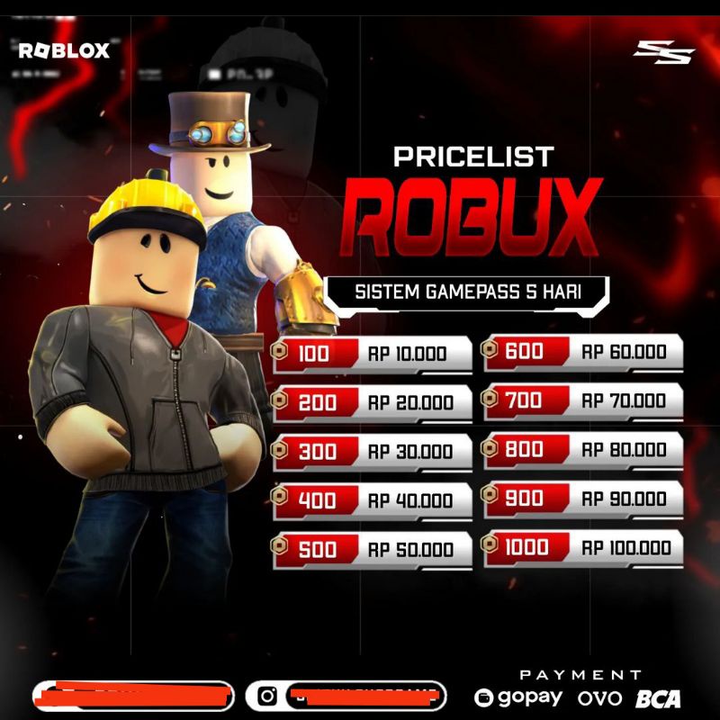 Jual ROBUX ROBLOX Shopee Indonesia