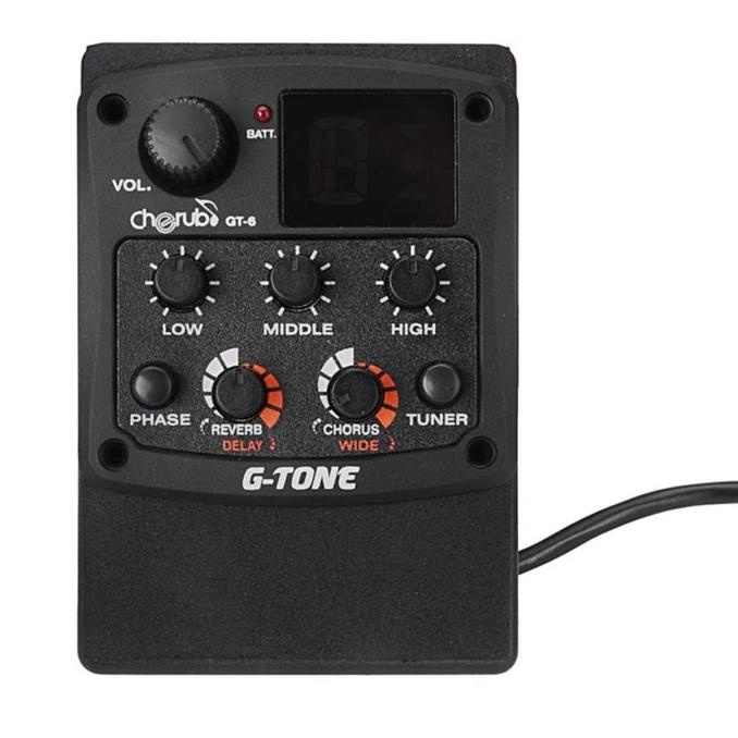 Jual Cherub Gt6 Preamp Equalizer 3 Band Pickup Gitar Akustik Tuner