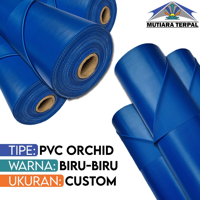 Jual Terpal Karet PVC Orchid Biru Custom Ukuran (Harga Per Meter ...