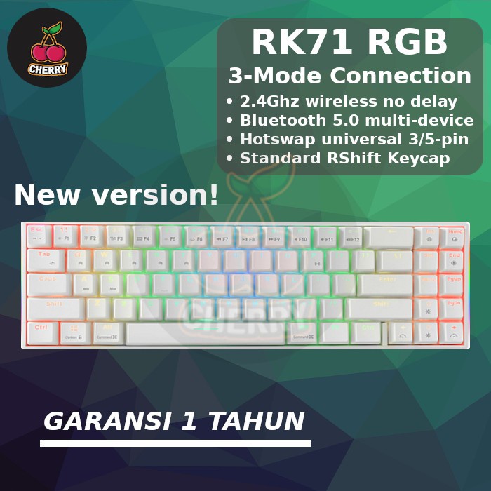 Jual Best Seller Royal Kludge Rk71 Rgb Wireless Bluetooth Mechanical ...