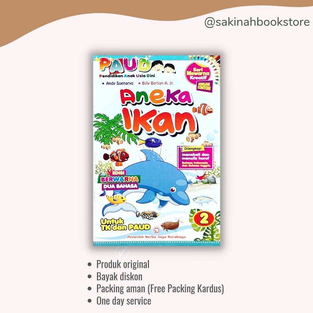 Jual Buku Anak Paud Kreatif Mewarnai Aneka Ikan Jilid 2 | Shopee Indonesia