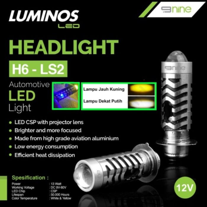 Jual Lampu LED Depan Motor LUMINOS H6 LS2 Laser LED Hi Low DC Dual ...