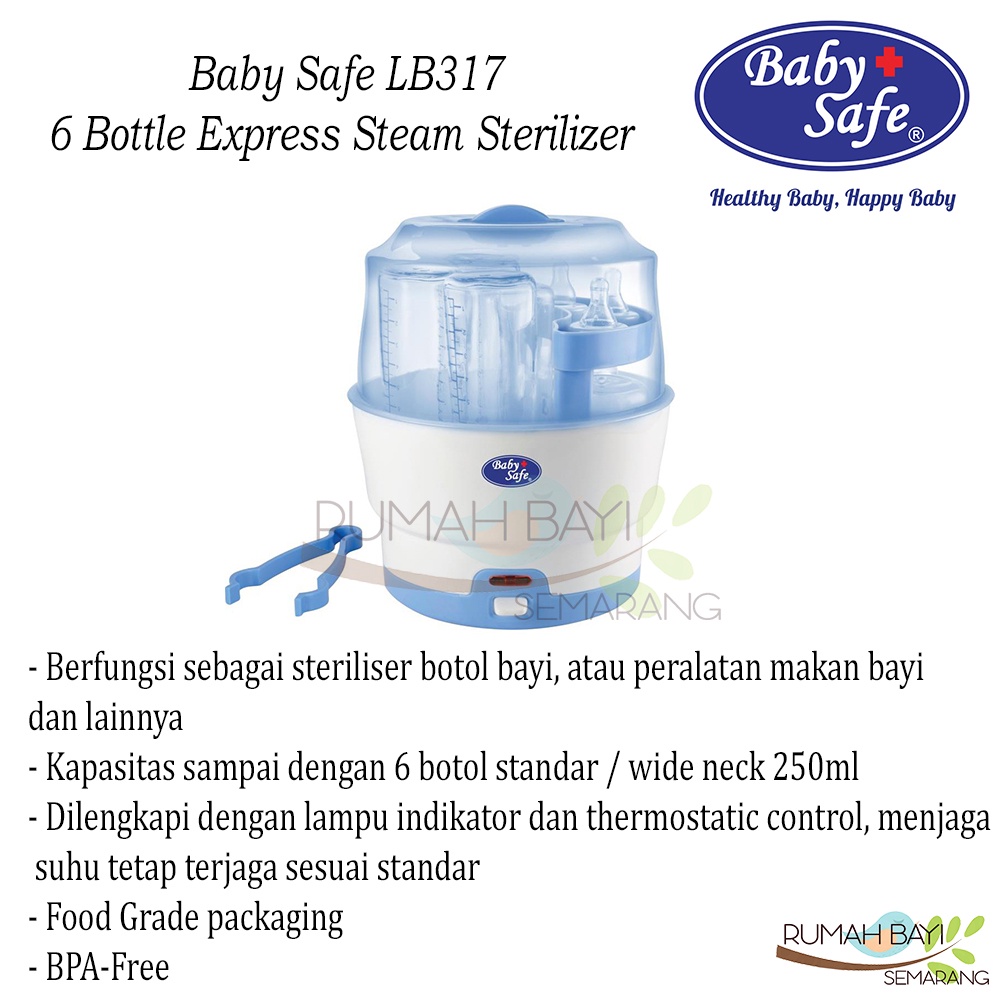 Baby safe bottle express best sale steam sterilizer