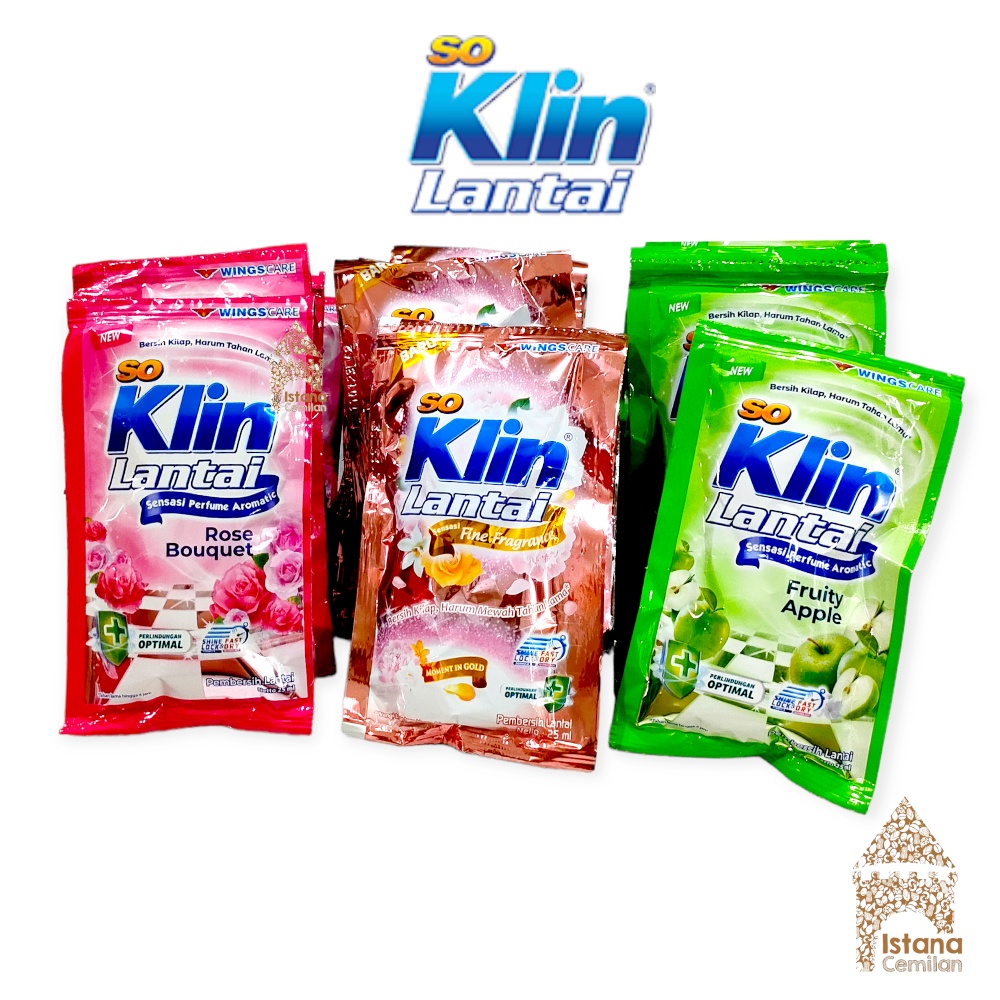 Jual So Klin Lantai Sabun Pembersih Pel Lantai Renceng 23 ML (isi 12 ...