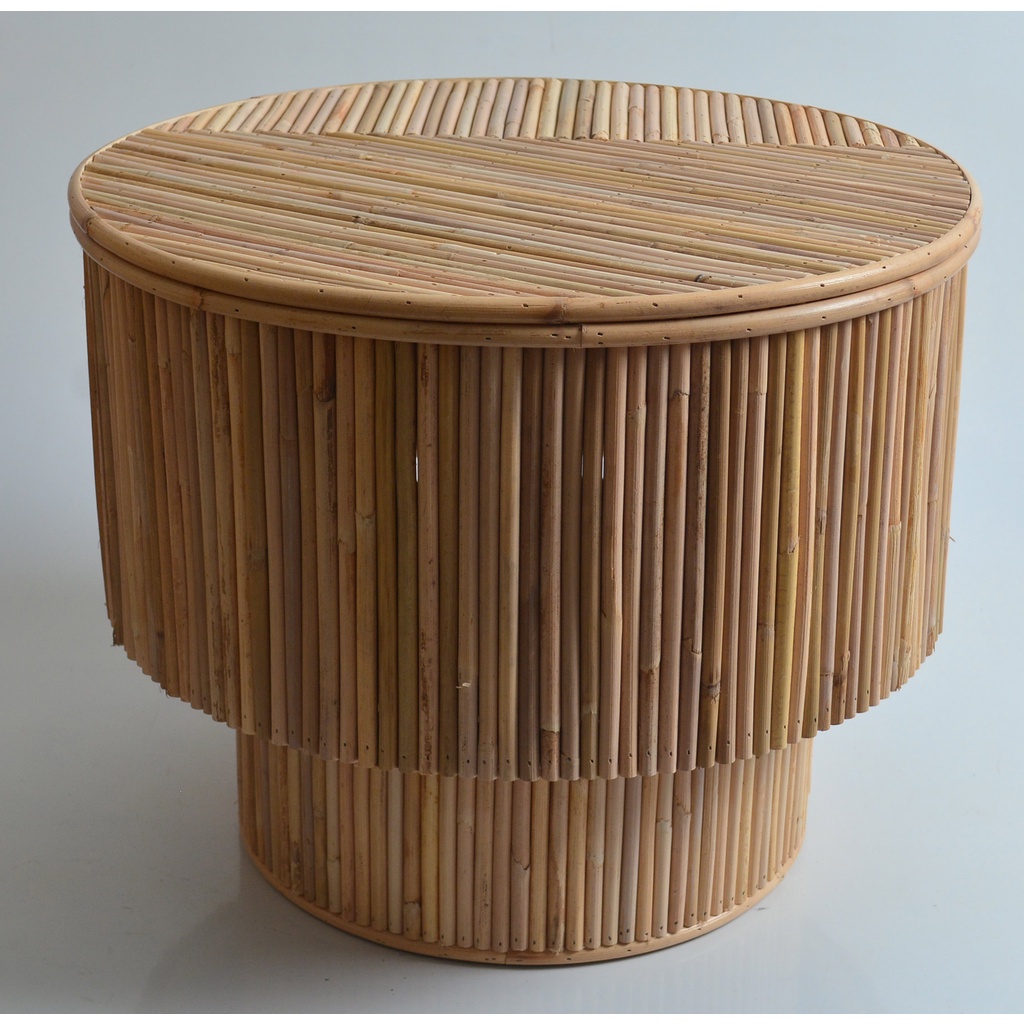 Jual Meja Rotan Round Side Table RKFU-20019 Anyaman Rotan Asli Handmade ...