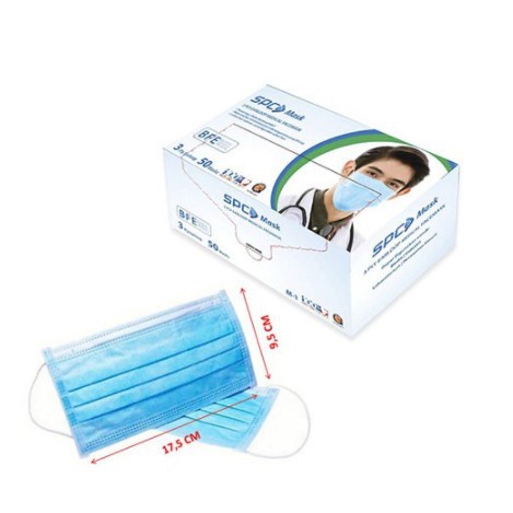 Jual Masker Medis Earloop SPC 3 Ply Isi 50 Per Box | Shopee Indonesia