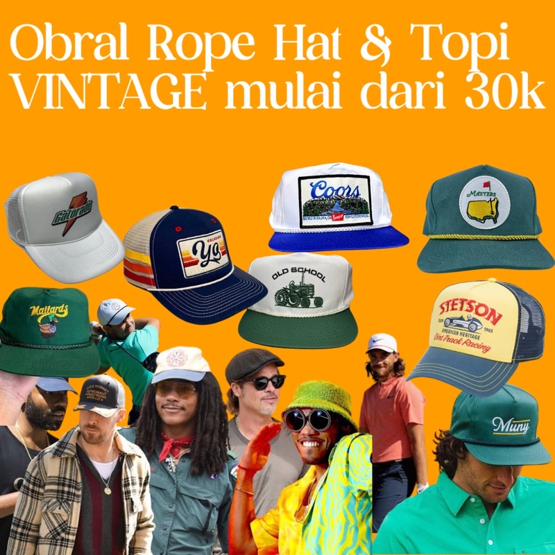 Jual Obral Rope Hat & Topi Vintage murah. | Shopee Indonesia
